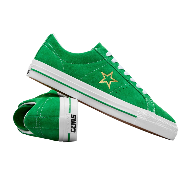 Converse One Star Pro (Green/White/Gold)