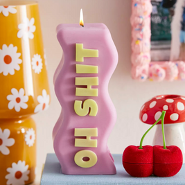 Wavey Casa Oh shit candle purple/green