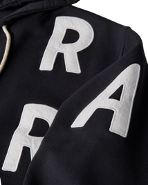 Bluza by Parra Word salad zip hooded sweatshirt dark navy