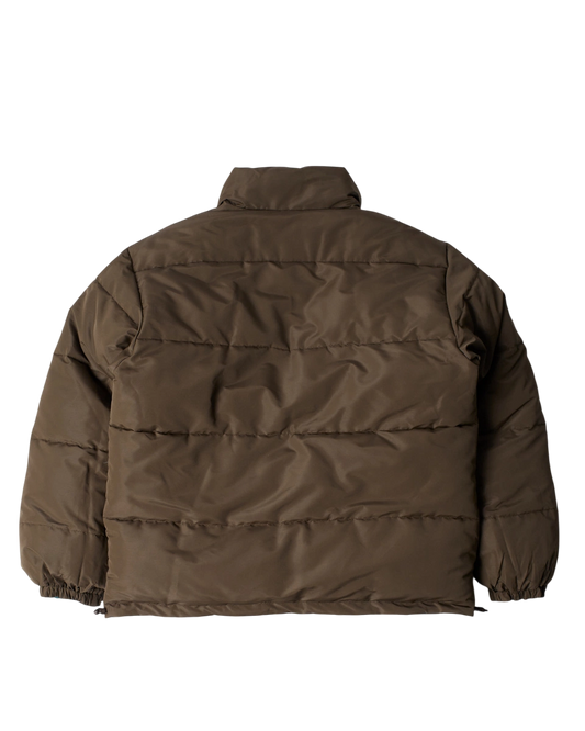 kurtka by Parra Protect The Sun Reversible Puffer Jacket (Brown)
