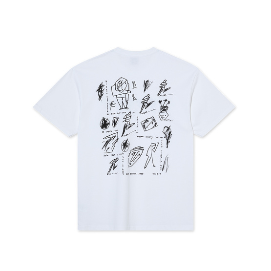 Polar Sad at times tee white 