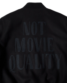 kurtka by Parra Not movie quality varsity jacket black