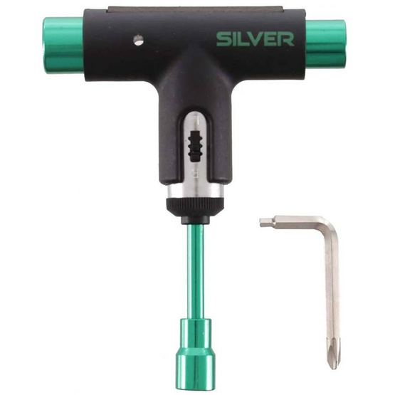 Klucz do deskorolki Silver - (Black/Green)