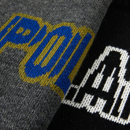 polar earthquake logo knit sweater grey