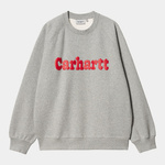 Carhartt WIP Bubbles Sweat (Ash Heather/Cherry)