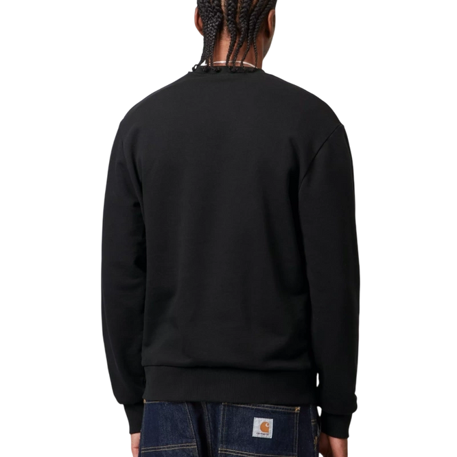 crewneck Carhartt WIP Script Embroidery Sweatshirt (Black)