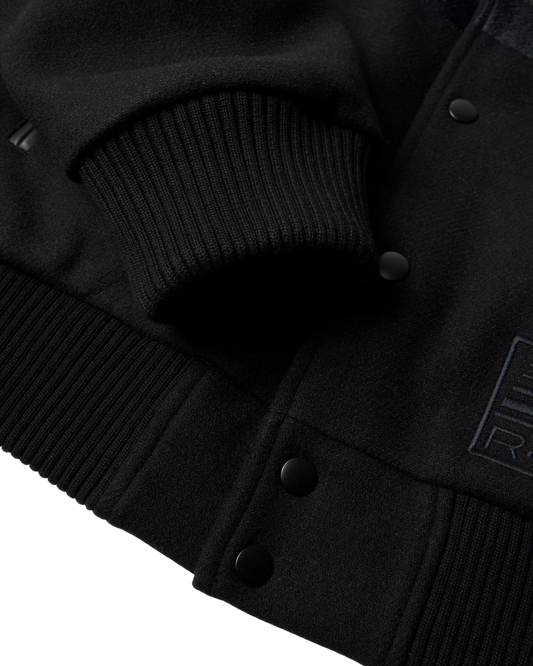 kurtka by Parra Not movie quality varsity jacket black