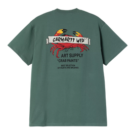 Carhartt WIP S/S Crab Paint T-Shirt (Silver Pine)