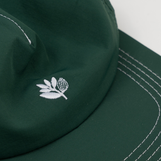 Magenta Plant Nylon Snapback - Forrest Green