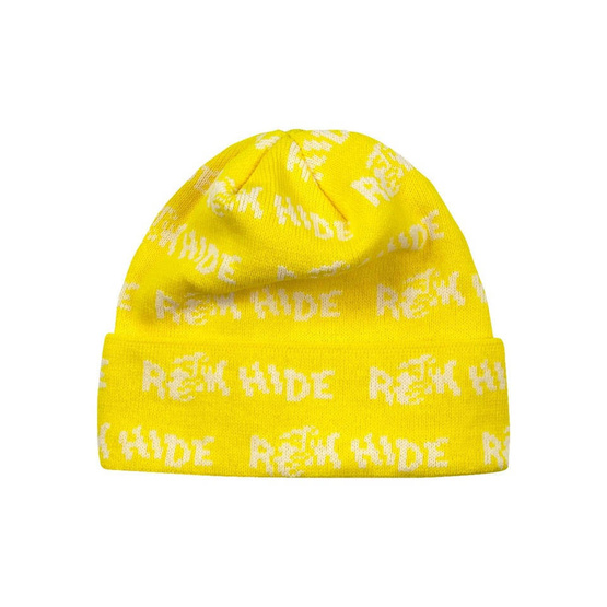 Raw Hide Beanie Small Logo (Yellow)