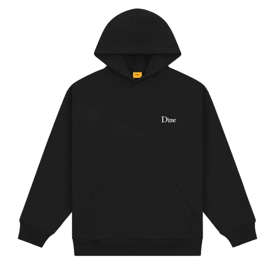  Dime Classic Small Logo Hoodie (Black)