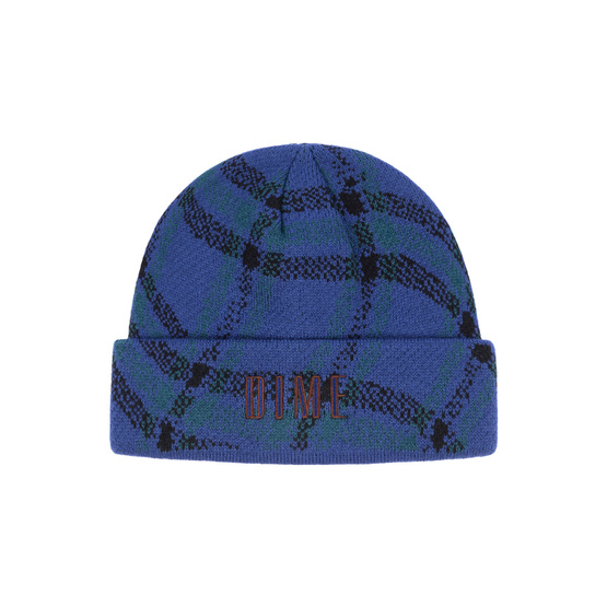 czapka Dime Wavy Plaid Cuff Beanie teal