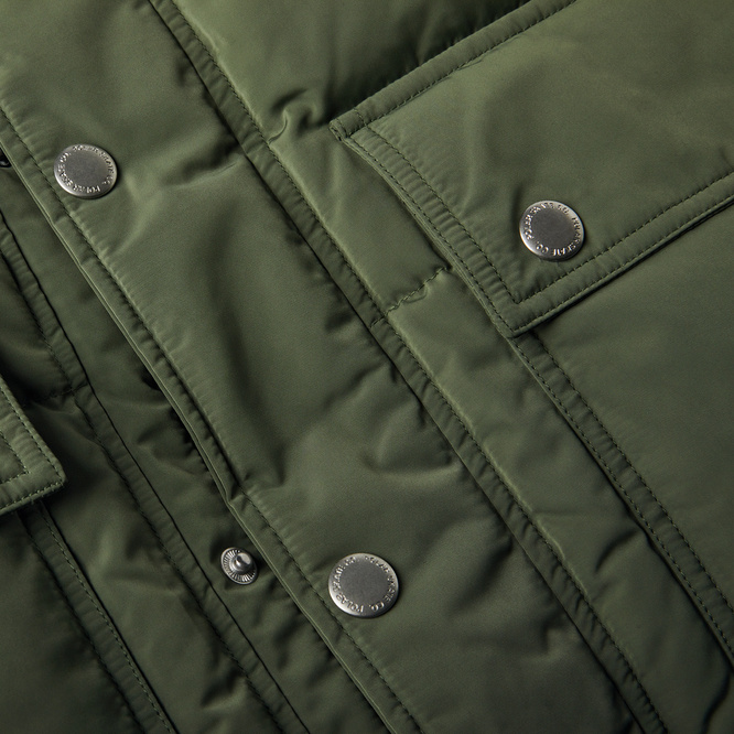 polar hood puffer light olive