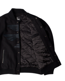 by Parra Not movie quality varsity jacket black