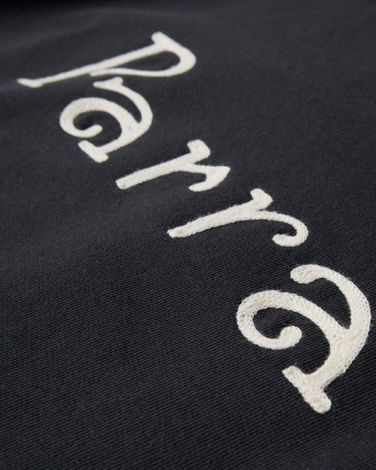 Bluza by Parra Weird trad logo crewneck dark navy
