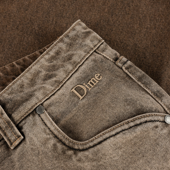 Dime Classic Baggy Denim Pants (Dipped Sandblasted Brown)