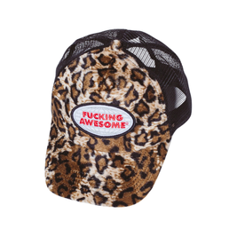 Fucking Awesome Patch Logo Leopard Trucker Hat