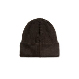 Polar double fold merino beanie brown