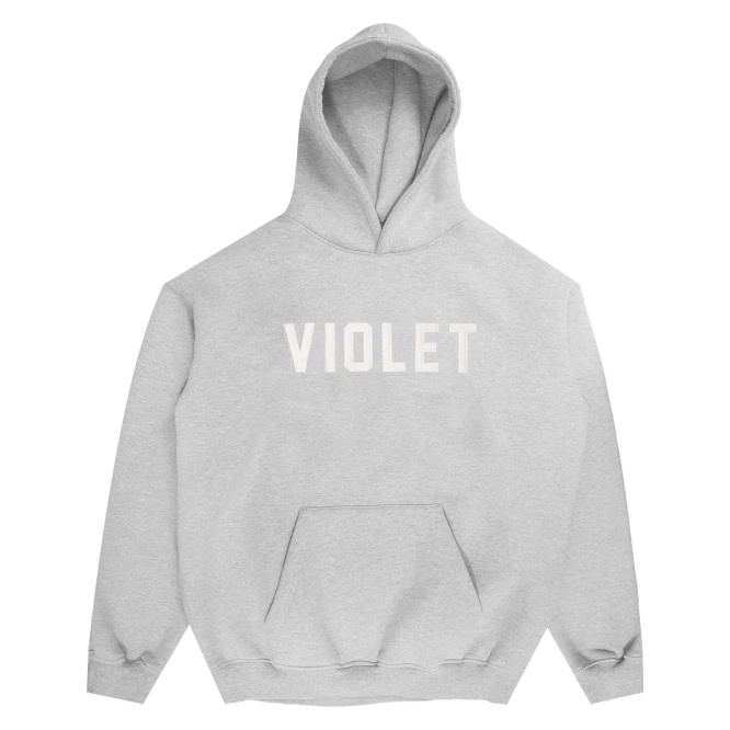 VIOLET x David Enth Zip Hoodie (Grey/White)