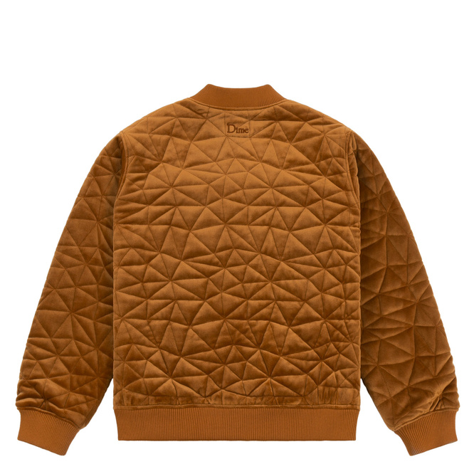 Dime Velour bomber jacket rust