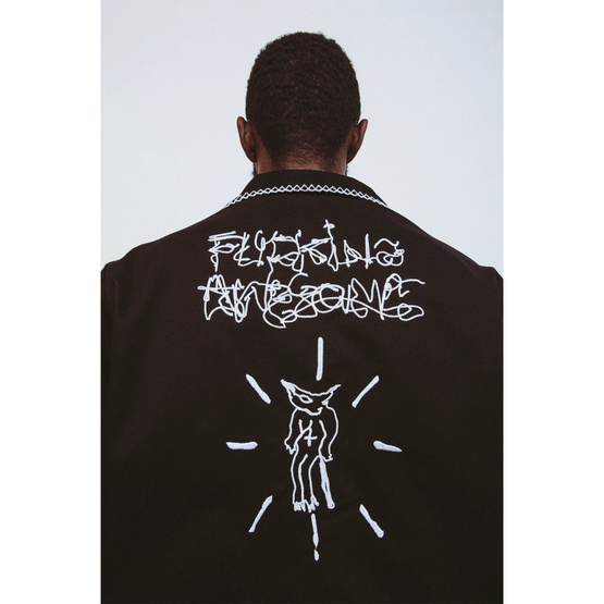 kurtka Fucking Awesome - Embroidered Mechanics Jacket (Black)