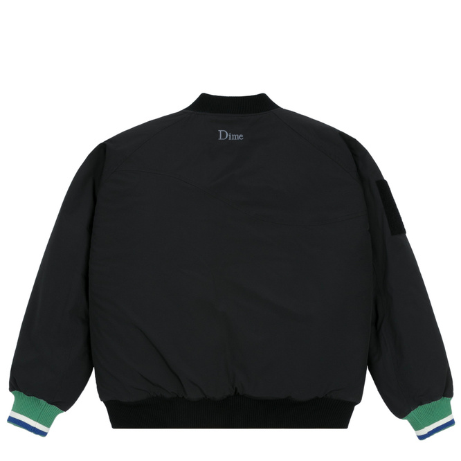 Dime Velcro Patch Bomber Jacket Black