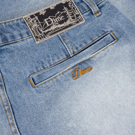 Dime Pleated Denim Shorts blue washed