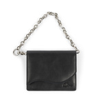 Dime Chain Leather Wallet (Black)