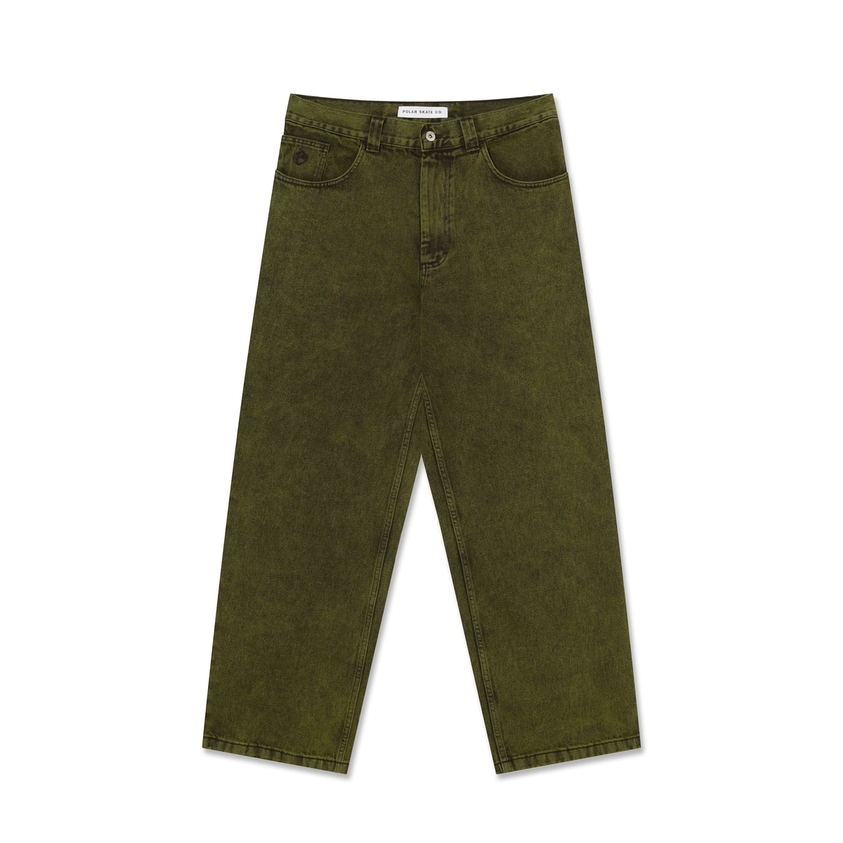 polar big boy green black 旧ロゴ Spodnie Polar Skate Big Boy - zielony (greenblack)