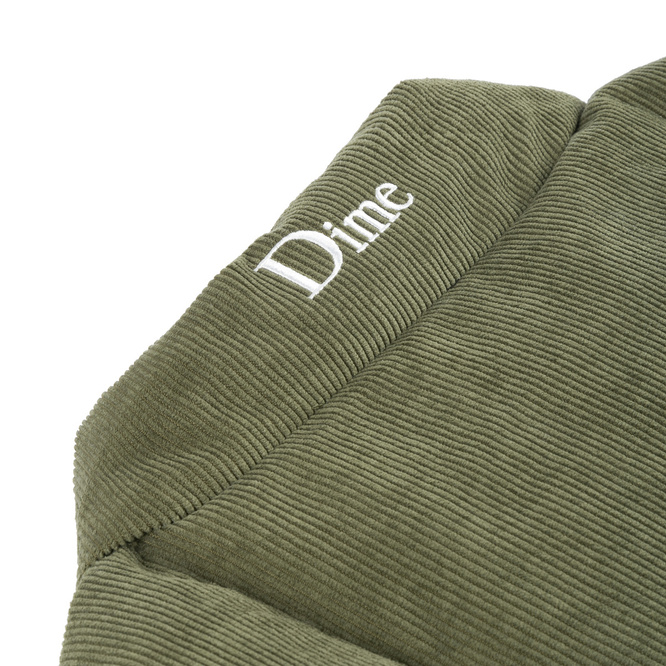 Dime Corduroy Wave Puffer Jacket Olive