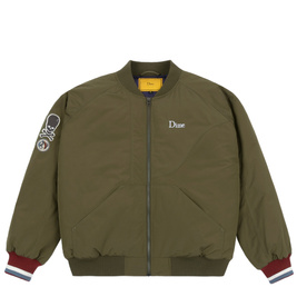 Dime Velcro Patch Bomber Jacket Asparagus