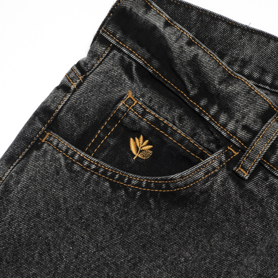 Magenta Pants OG Denim 2 Tone distressed black denim