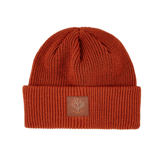 magenta tree beanie orange