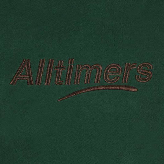 Alltimers - Estate Embroidered Hoody  Dark Green Bronze