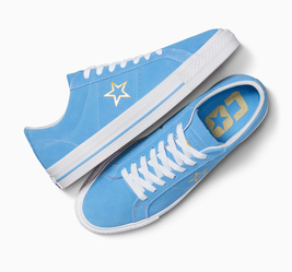 Converse One Star Pro OX (Light Blue/ White/ Gold)