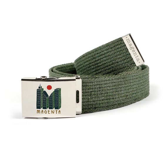 pasek magenta M Skyline Buckle Up Belt Green