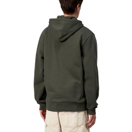 bluza Carhartt WIP Hooded Script Embroidery Opuntia / White