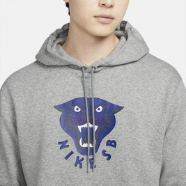 Bluza Nike Sb Gfx Hoodie Dk Grey Heather/deep Royal Blue/white