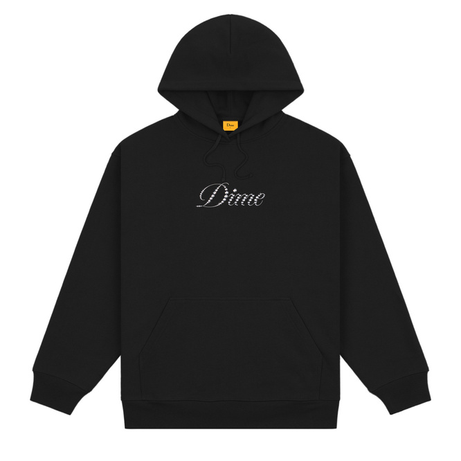 Dime Icy cursive hoodie black