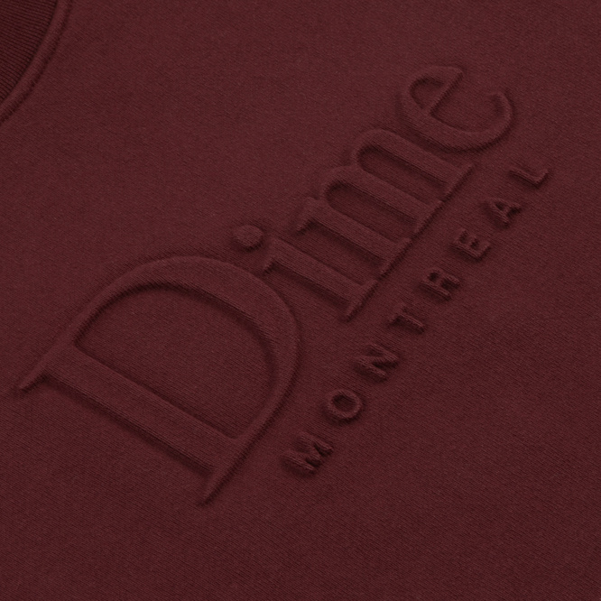 Dime Classic Embossed Crewneck Plum