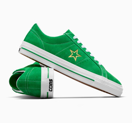 Converse One Star Pro (Green/White/Gold)