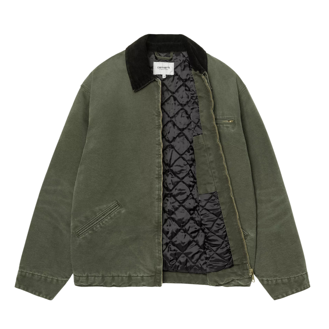 kurtka Carhartt WIP OG Detroit Jacket (Olive / Black, Stone canvas)