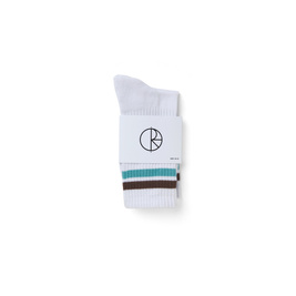 polar stripe socks white/brown/mint