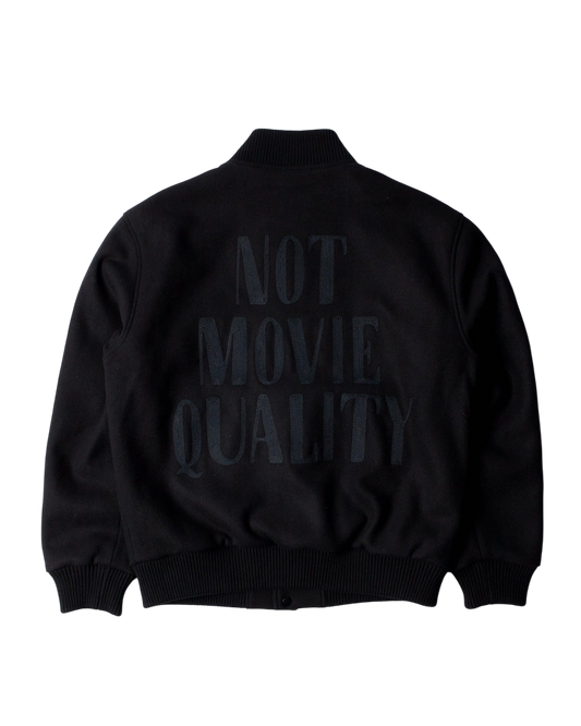 kurtka by Parra Not movie quality varsity jacket black