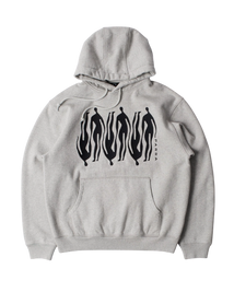 Bluza by Parra Word Connected guy hooded sweatshirt (Grey)
