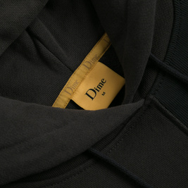 Dime Ribbed Panel Hoodie Black