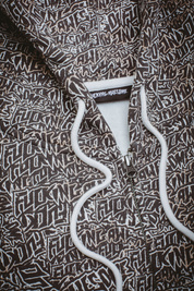 Fucking Awesome Burnt Sticker Stamp Zipped Hoodie AOP (Black)