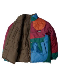 kurtka by Parra Protect The Sun Reversible Puffer Jacket (Brown)