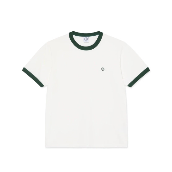 Polar Ringer Tee (Cloud White/ Dark Green)