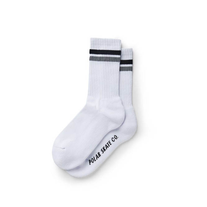 Polar Stripe Socks White / Black / Grey 
